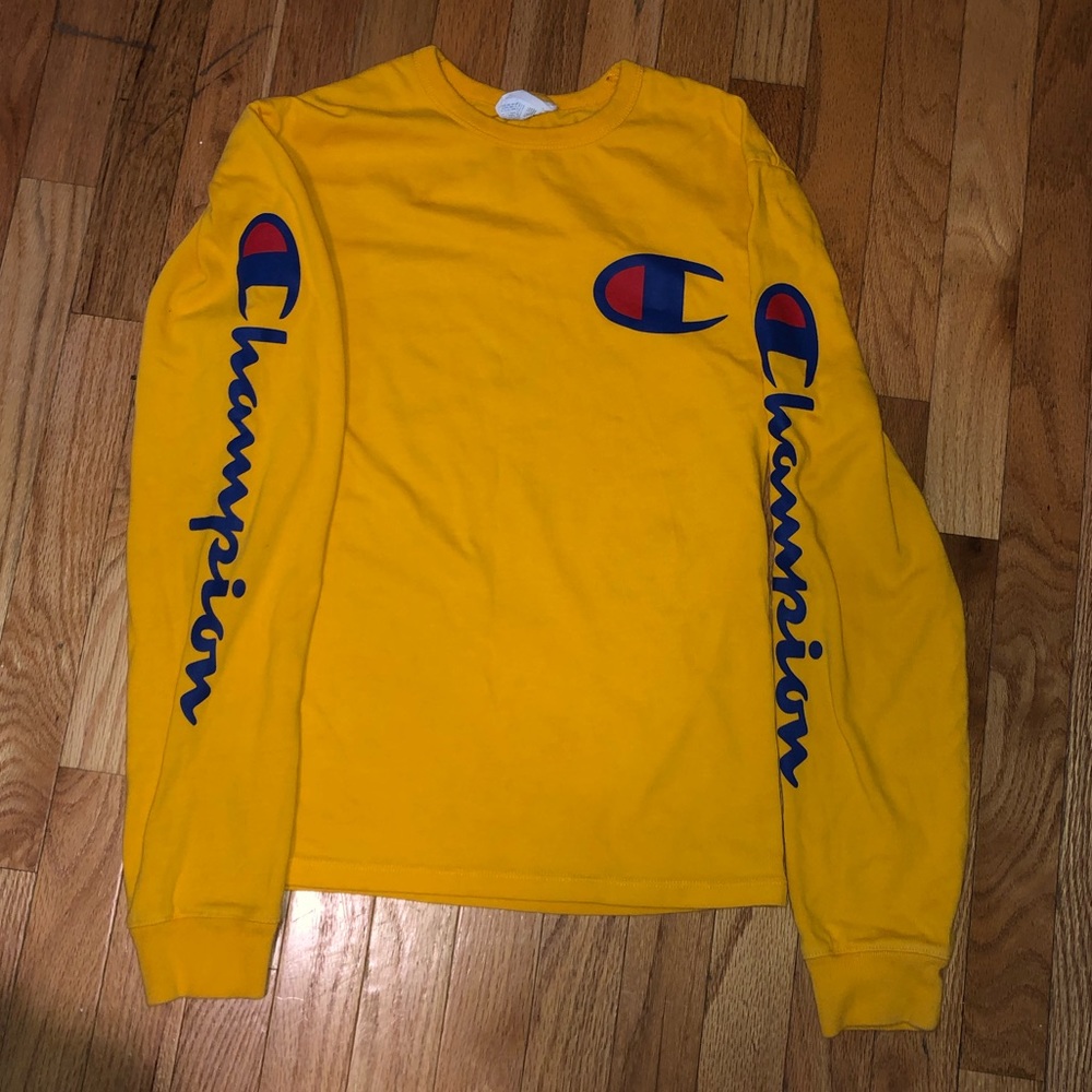Yellow Long Sleeve Champion Shirt